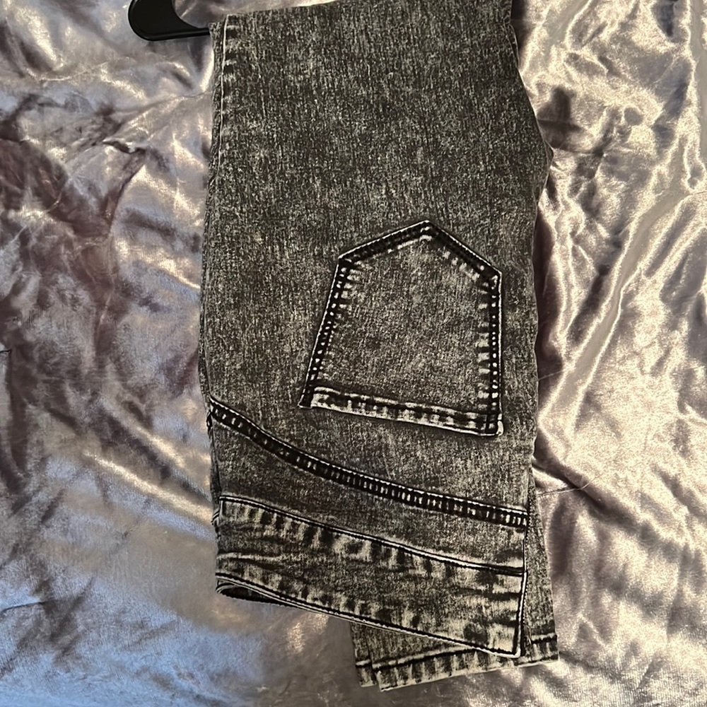 Faded black jeans